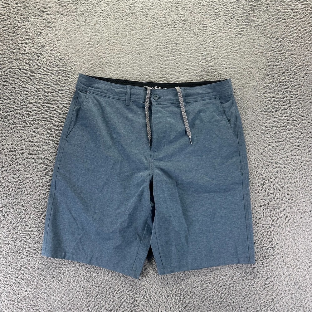 Goodfellow Swim Shorts Mens 36 Blue Polyester Mesh Lined Beach Surfing Stretch